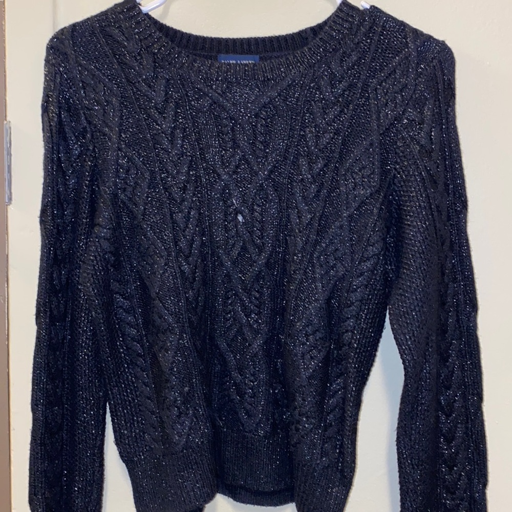 Ralph Lauren Kids Black Knit Sweater Size 16